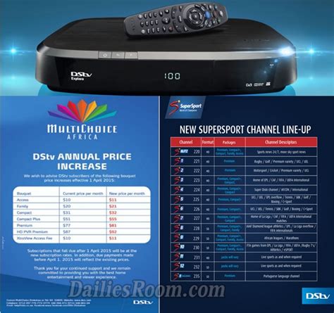 dstv packages prices and channels in nigeria